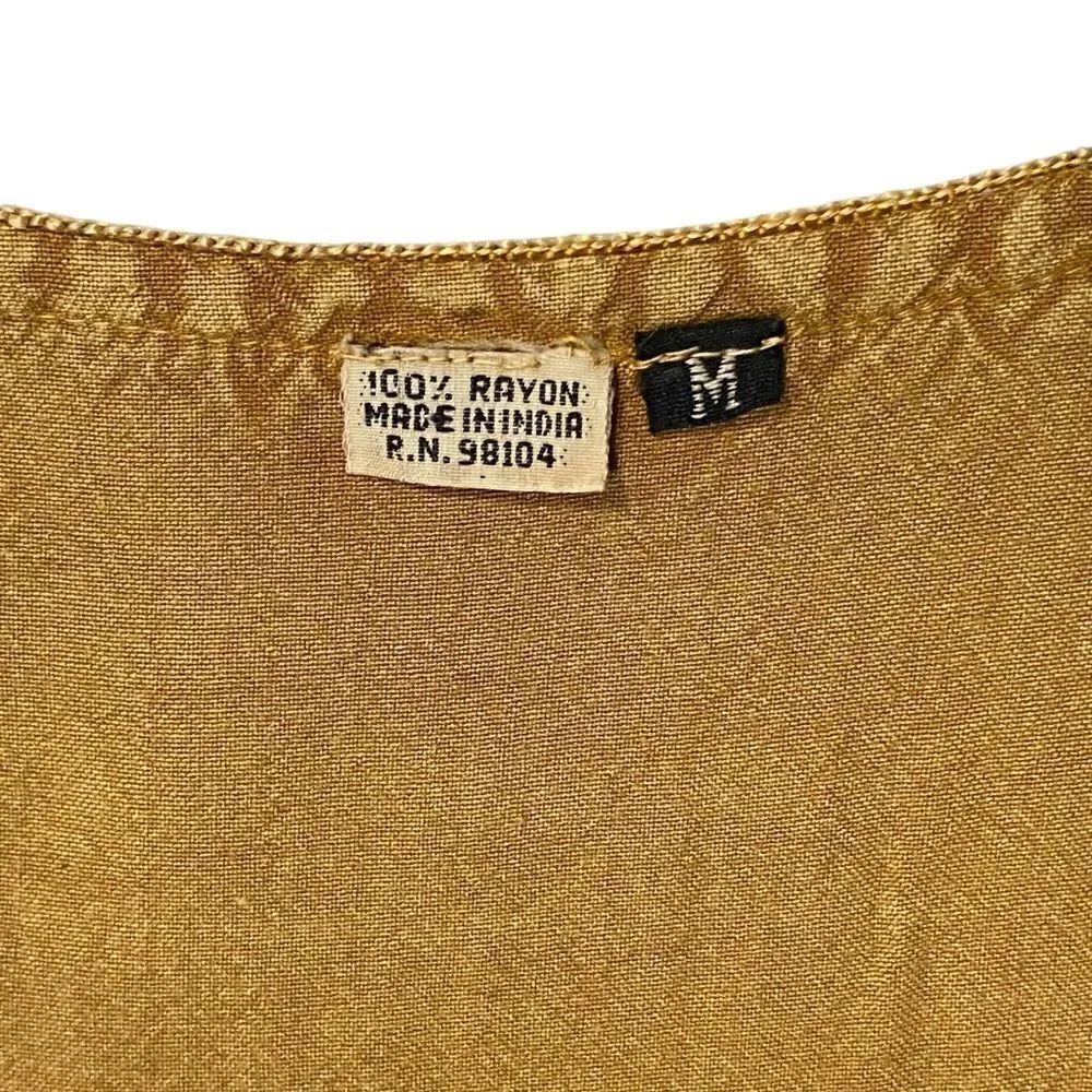 Vintage Handkerchief Netted Button Down Embroidered Boho Blouse - Picture 2 of 9